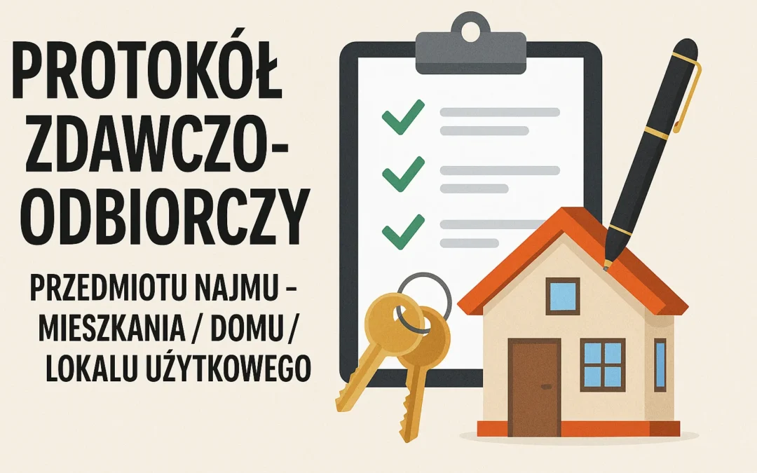 Protokół zdawczo-odbiorczy przedmiotu najmu - mieszkania _ domu _ lokalu użytkowego