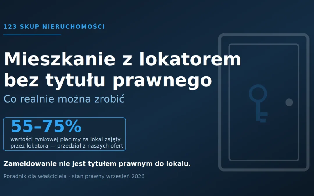 Mieszkanie z lokatorem bez tytułu prawnego — co realnie można zrobić [2026]