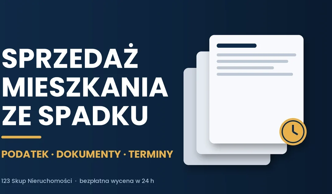 Sprzedaż mieszkania ze spadku w 2026 — podatek, dokumenty i terminy
