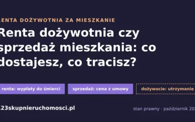 Renta dożywotnia za mieszkanie czy sprzedaż? Porównanie [2026]