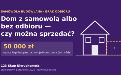Dom albo mieszkanie z samowolą budowlaną lub bez odbioru — czy można sprzedać [2026]