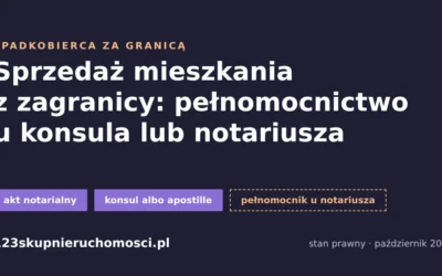 Sprzedaż mieszkania z zagranicy: pełnomocnictwo u konsula lub notariusza [2026]